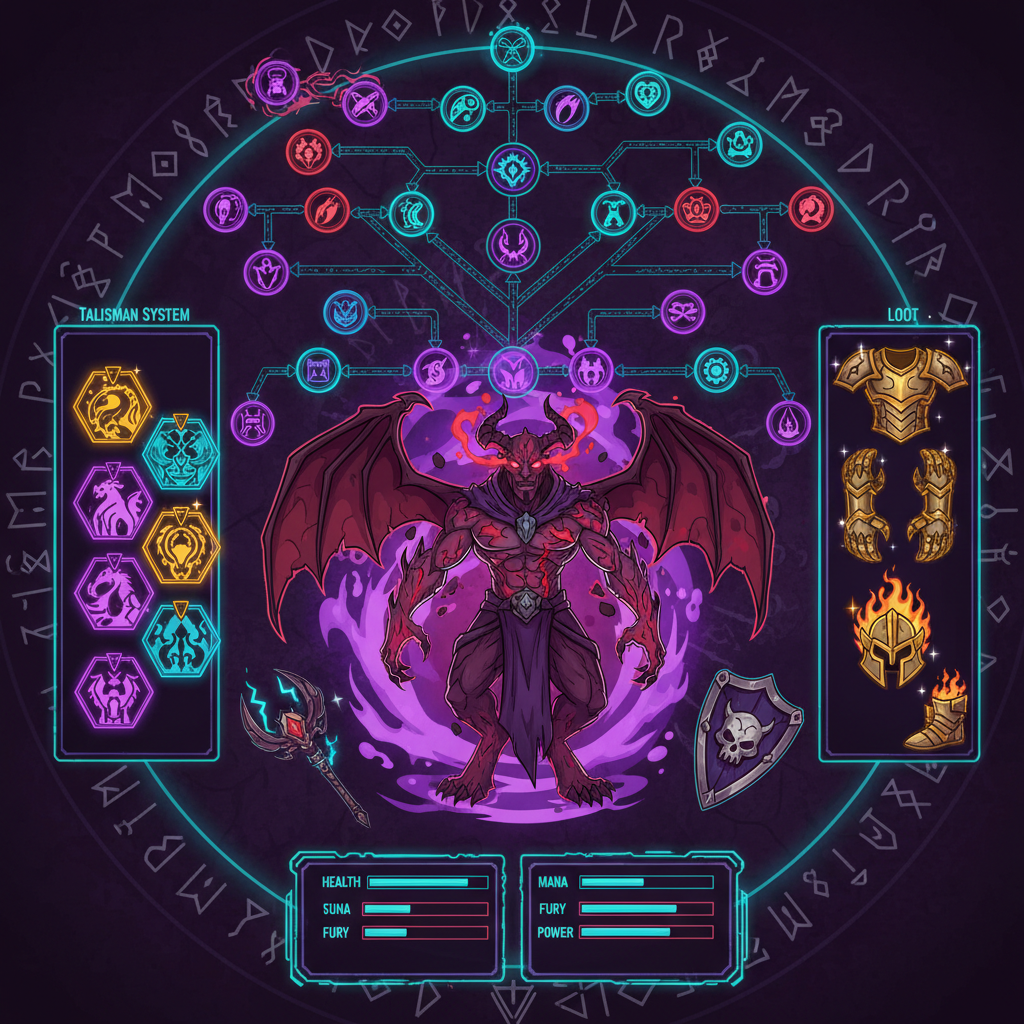 Diablo 4 Lord of Hatred — Sistema de Talismãs, Árvore de Habilidades e Warlock se transformando em demônio