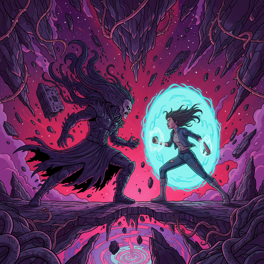 Eleven enfrentando Vecna no Mundo Invertido
