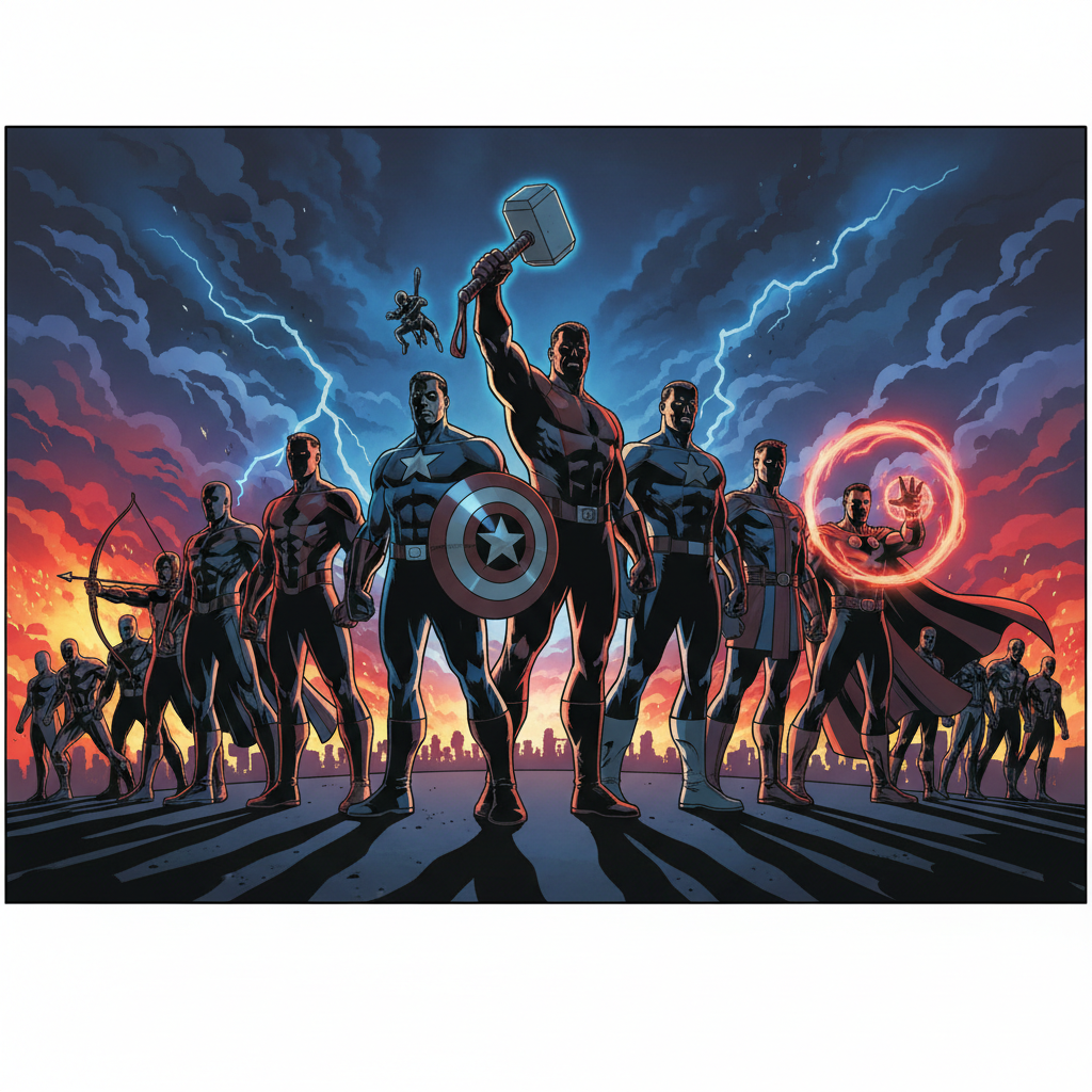 Equipe dos Vingadores reunida para Avengers Doomsday