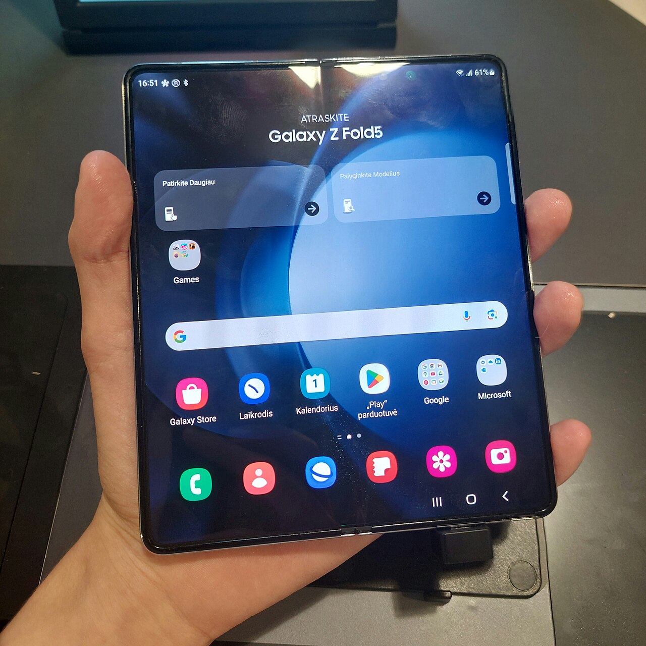 Samsung Galaxy Z Fold aberto