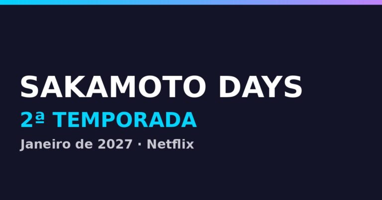 Sakamoto Days 2ª temporada: Netflix confirma retorno do assassino aposentado em janeiro de 2027