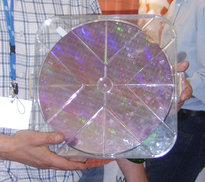 Wafer de silício usado na fabricação de chips como o Snapdragon 8 Elite Gen 6 de 2nm