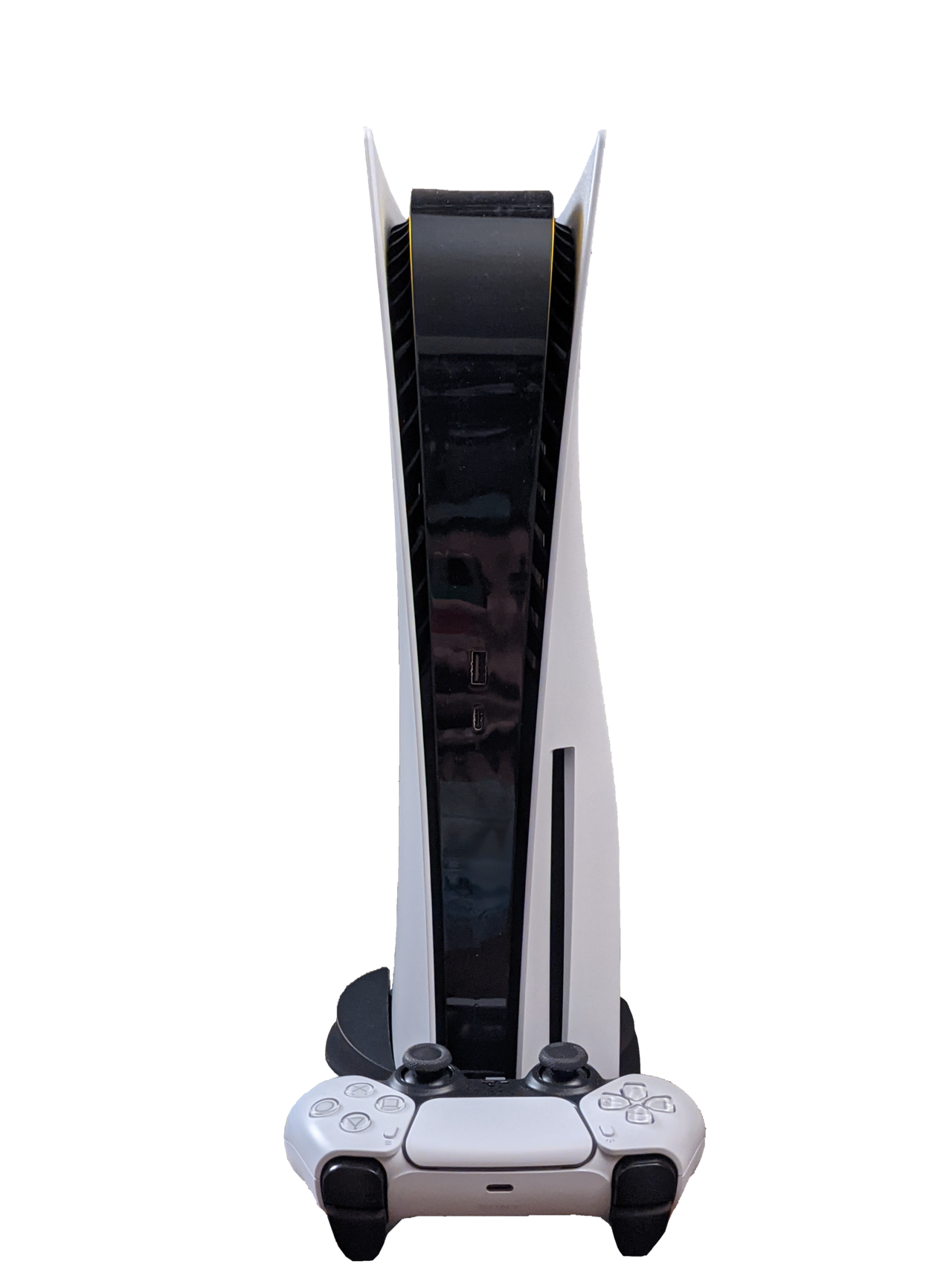 PlayStation 5 and DualSense with transparent background