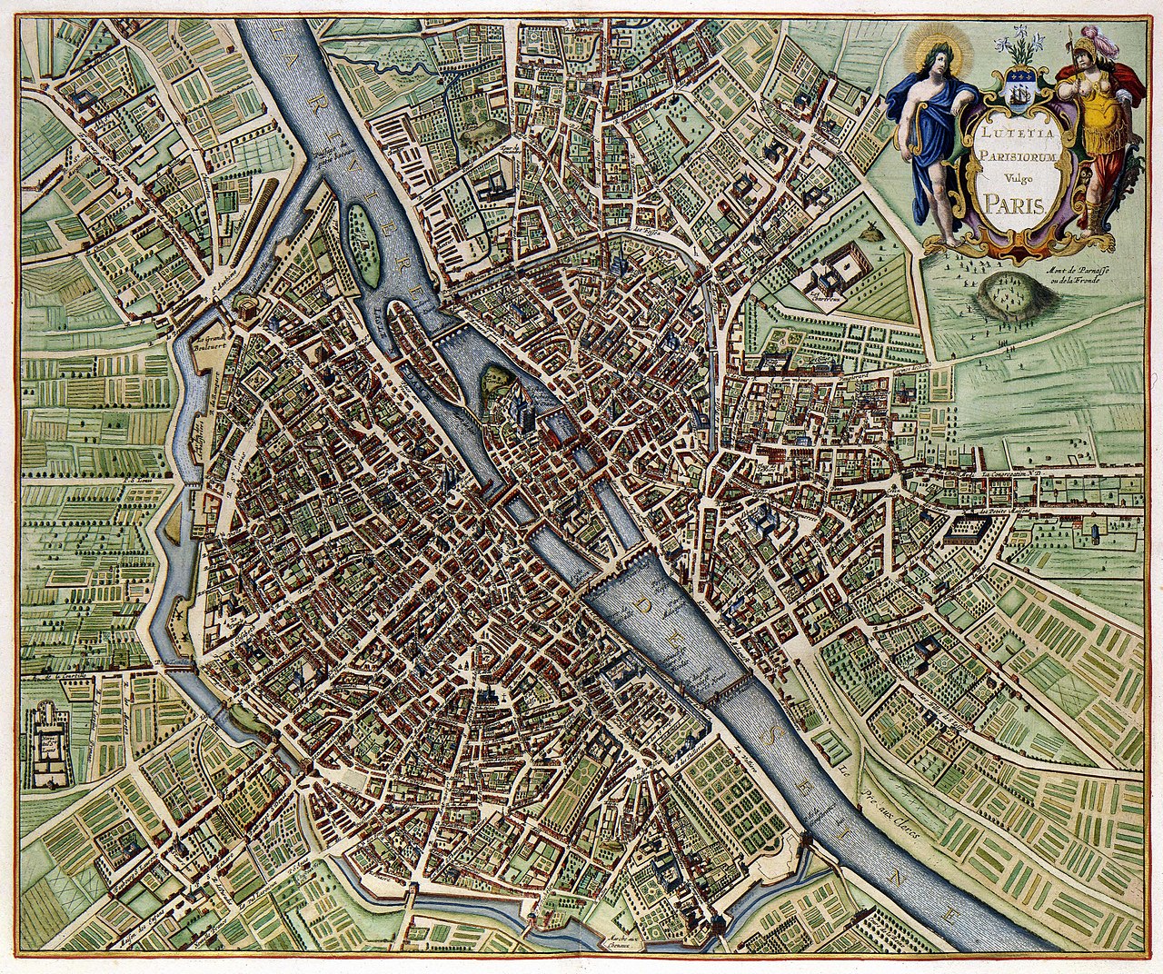 Plan de Paris en 1657