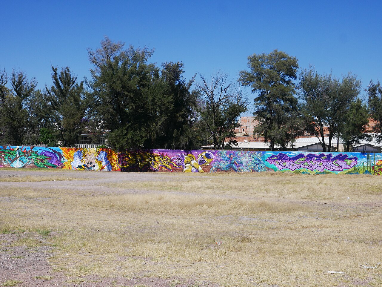 Mural de Dragon Ball Z en una calle de Aguascalientes 04